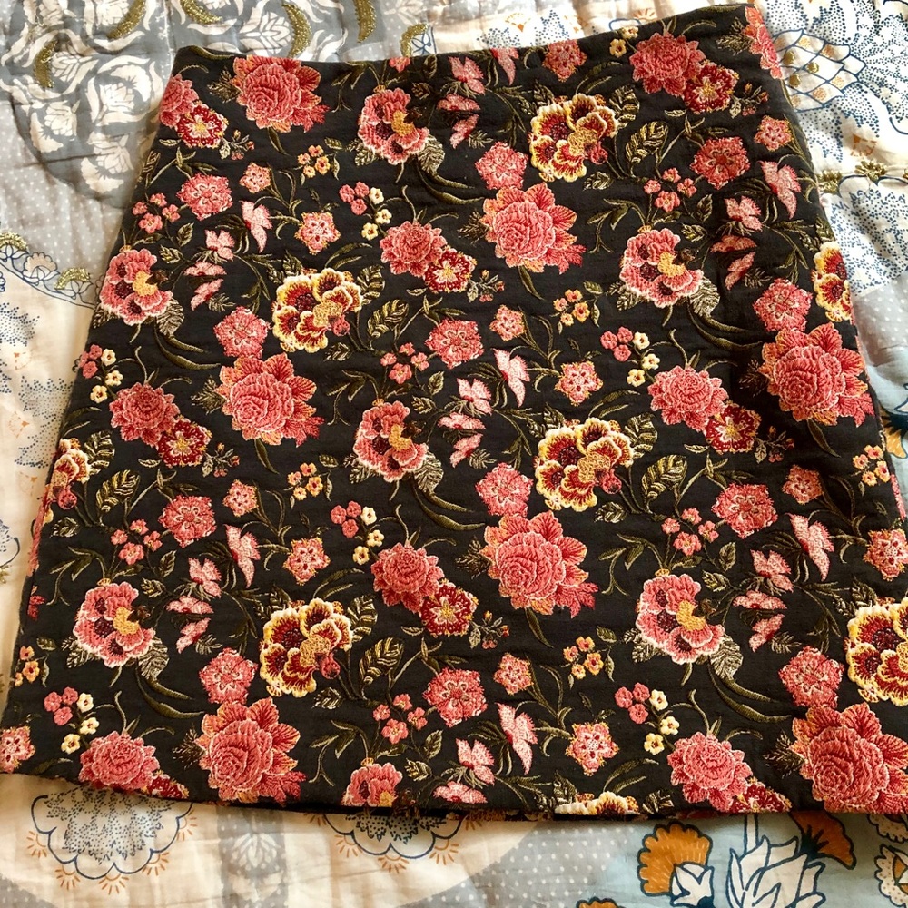 LOFT floral skirt